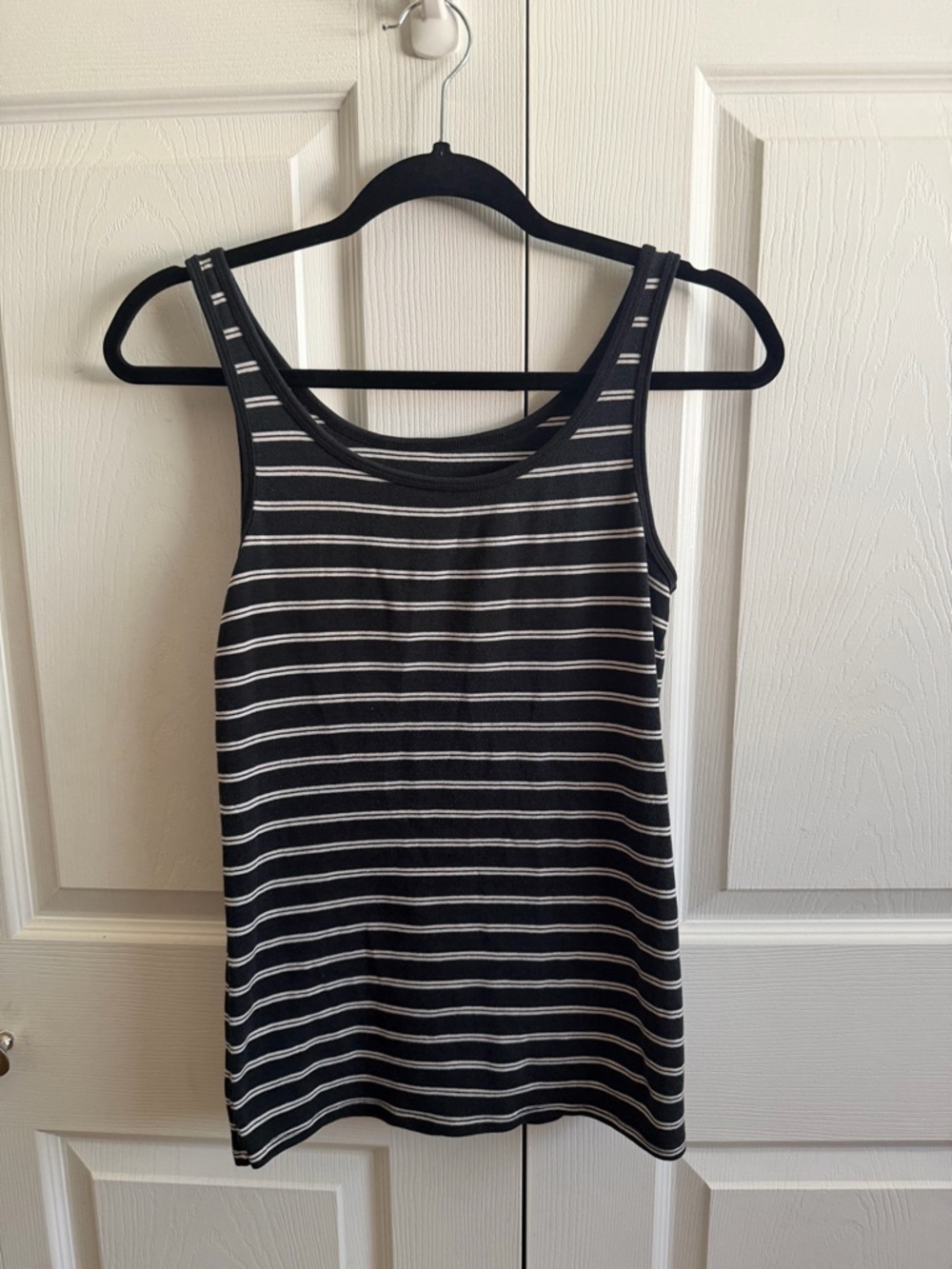 5 for $25! Merona Black and White Striped Crewneck Tank